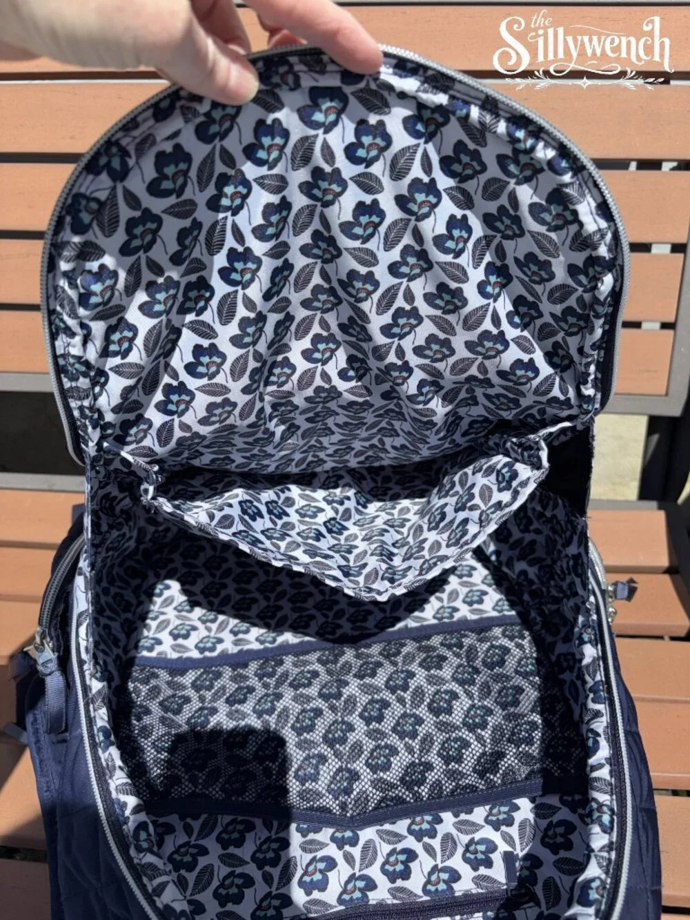 Vera Bradley Navy Commuter Backpack in Performance Twill